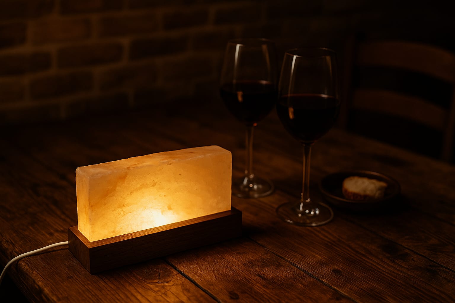 solná led lapa vinárna dřevo ořech